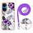 Funda Silicona Gel Goma Patron de Moda Carcasa con Acollador Cordon Lanyard Y03B para Huawei Honor X7