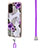 Funda Silicona Gel Goma Patron de Moda Carcasa con Acollador Cordon Lanyard Y03B para Samsung Galaxy F34 5G