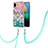 Funda Silicona Gel Goma Patron de Moda Carcasa con Acollador Cordon Lanyard Y03B para Samsung Galaxy M02