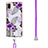 Funda Silicona Gel Goma Patron de Moda Carcasa con Acollador Cordon Lanyard Y03B para Samsung Galaxy M02