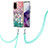 Funda Silicona Gel Goma Patron de Moda Carcasa con Acollador Cordon Lanyard Y03B para Samsung Galaxy S20