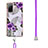 Funda Silicona Gel Goma Patron de Moda Carcasa con Acollador Cordon Lanyard Y03B para Samsung Galaxy S20 FE 4G