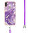 Funda Silicona Gel Goma Patron de Moda Carcasa con Acollador Cordon Lanyard Y05B para Samsung Galaxy A11