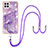 Funda Silicona Gel Goma Patron de Moda Carcasa con Acollador Cordon Lanyard Y05B para Samsung Galaxy A22 4G