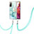 Funda Silicona Gel Goma Patron de Moda Carcasa con Acollador Cordon Lanyard Y05B para Samsung Galaxy S20 FE (2022) 5G