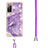 Funda Silicona Gel Goma Patron de Moda Carcasa con Acollador Cordon Lanyard Y05B para Samsung Galaxy S20 FE 5G