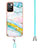 Funda Silicona Gel Goma Patron de Moda Carcasa con Acollador Cordon Lanyard Y05B para Xiaomi Redmi 10 4G