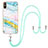 Funda Silicona Gel Goma Patron de Moda Carcasa con Acollador Cordon Lanyard Y05B para Xiaomi Redmi 9A