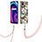 Funda Silicona Gel Goma Patron de Moda Carcasa con Acollador Cordon Lanyard Y06B para Realme C21Y