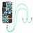 Funda Silicona Gel Goma Patron de Moda Carcasa con Acollador Cordon Lanyard Y06B para Samsung Galaxy F02S SM-E025F