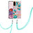 Funda Silicona Gel Goma Patron de Moda Carcasa con Acollador Cordon Lanyard Y06B para Samsung Galaxy S20 5G