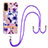 Funda Silicona Gel Goma Patron de Moda Carcasa con Acollador Cordon Lanyard Y06B para Samsung Galaxy S20