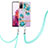 Funda Silicona Gel Goma Patron de Moda Carcasa con Acollador Cordon Lanyard Y06B para Samsung Galaxy S20 FE (2022) 5G