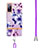 Funda Silicona Gel Goma Patron de Moda Carcasa con Acollador Cordon Lanyard Y06B para Samsung Galaxy S20 FE (2022) 5G