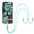 Funda Silicona Gel Goma Patron de Moda Carcasa con Acollador Cordon Lanyard Y06B para Xiaomi Redmi 9A