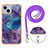 Funda Silicona Gel Goma Patron de Moda Carcasa con Acollador Cordon Lanyard Y07B para Apple iPhone 13