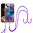 Funda Silicona Gel Goma Patron de Moda Carcasa con Acollador Cordon Lanyard Y07B para Apple iPhone 14