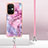 Funda Silicona Gel Goma Patron de Moda Carcasa con Acollador Cordon Lanyard Y07B para Oppo K11x 5G