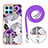 Funda Silicona Gel Goma Patron de Moda Carcasa con Acollador Cordon Lanyard YB3 para Huawei Honor X6a