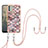 Funda Silicona Gel Goma Patron de Moda Carcasa con Acollador Cordon Lanyard YB3 para Nokia C31