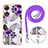 Funda Silicona Gel Goma Patron de Moda Carcasa con Acollador Cordon Lanyard YB3 para Oppo A78 5G