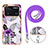 Funda Silicona Gel Goma Patron de Moda Carcasa con Acollador Cordon Lanyard YB3 para Xiaomi Poco M4 Pro 4G