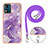 Funda Silicona Gel Goma Patron de Moda Carcasa con Acollador Cordon Lanyard YB5 para Motorola Moto E13