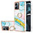 Funda Silicona Gel Goma Patron de Moda Carcasa con Acollador Cordon Lanyard YB5 para Motorola Moto G14