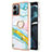 Funda Silicona Gel Goma Patron de Moda Carcasa con Acollador Cordon Lanyard YB5 para Motorola Moto G14