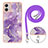 Funda Silicona Gel Goma Patron de Moda Carcasa con Acollador Cordon Lanyard YB5 para Motorola Moto G53j 5G