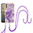 Funda Silicona Gel Goma Patron de Moda Carcasa con Acollador Cordon Lanyard YB5 para Nokia C31