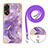 Funda Silicona Gel Goma Patron de Moda Carcasa con Acollador Cordon Lanyard YB5 para Oppo Reno8 T 4G