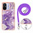 Funda Silicona Gel Goma Patron de Moda Carcasa con Acollador Cordon Lanyard YB5 para Xiaomi Redmi 11A 4G