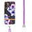 Funda Silicona Gel Goma Patron de Moda Carcasa con Acollador Cordon Lanyard YB6 para Samsung Galaxy Quantum4 5G