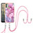 Funda Silicona Gel Goma Patron de Moda Carcasa con Acollador Cordon Lanyard YB7 para Nokia C31