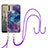 Funda Silicona Gel Goma Patron de Moda Carcasa con Acollador Cordon Lanyard YB7 para Nokia C31