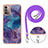 Funda Silicona Gel Goma Patron de Moda Carcasa con Acollador Cordon Lanyard YB7 para Nokia G11