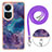 Funda Silicona Gel Goma Patron de Moda Carcasa con Acollador Cordon Lanyard YB7 para Oppo Reno10 5G