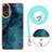 Funda Silicona Gel Goma Patron de Moda Carcasa con Acollador Cordon Lanyard YB7 para Oppo Reno8 T 4G