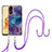 Funda Silicona Gel Goma Patron de Moda Carcasa con Acollador Cordon Lanyard YB7 para Oppo Reno8 T 4G