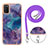 Funda Silicona Gel Goma Patron de Moda Carcasa con Acollador Cordon Lanyard YB7 para Samsung Galaxy A03s