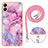 Funda Silicona Gel Goma Patron de Moda Carcasa con Acollador Cordon Lanyard YB7 para Samsung Galaxy A04 4G