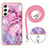 Funda Silicona Gel Goma Patron de Moda Carcasa con Acollador Cordon Lanyard YB7 para Samsung Galaxy A24 4G