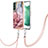 Funda Silicona Gel Goma Patron de Moda Carcasa con Acollador Cordon Lanyard YB7 para Samsung Galaxy S22 Plus 5G