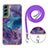 Funda Silicona Gel Goma Patron de Moda Carcasa con Acollador Cordon Lanyard YB7 para Samsung Galaxy S23 5G