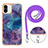 Funda Silicona Gel Goma Patron de Moda Carcasa con Acollador Cordon Lanyard YB7 para Xiaomi Poco C50