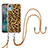 Funda Silicona Gel Goma Patron de Moda Carcasa con Acollador Cordon Lanyard YB8 para Nokia C12