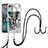 Funda Silicona Gel Goma Patron de Moda Carcasa con Acollador Cordon Lanyard YB8 para Nokia C12