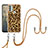 Funda Silicona Gel Goma Patron de Moda Carcasa con Acollador Cordon Lanyard YB8 para Nokia C31