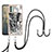 Funda Silicona Gel Goma Patron de Moda Carcasa con Acollador Cordon Lanyard YB8 para Nokia C31